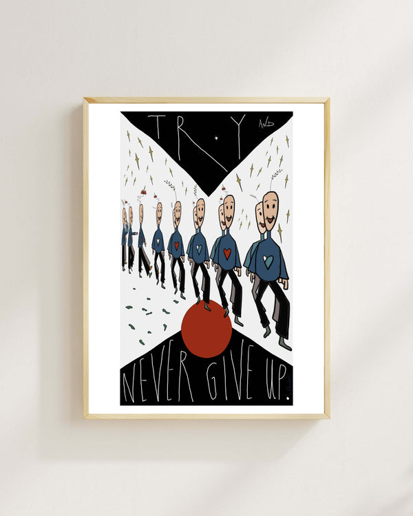 Berfu Koral - Try And Never Give Up fine art baskı
