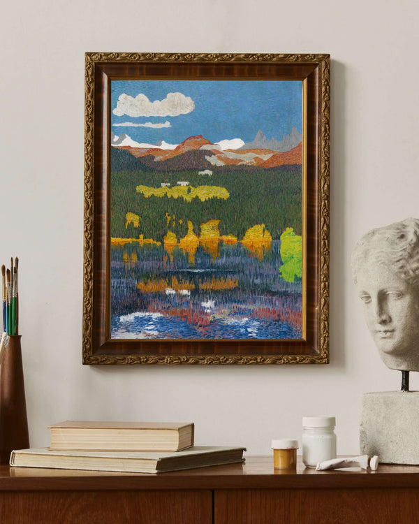 Giovanni Giacometti - Flims Panoraması Fine Art Baskı