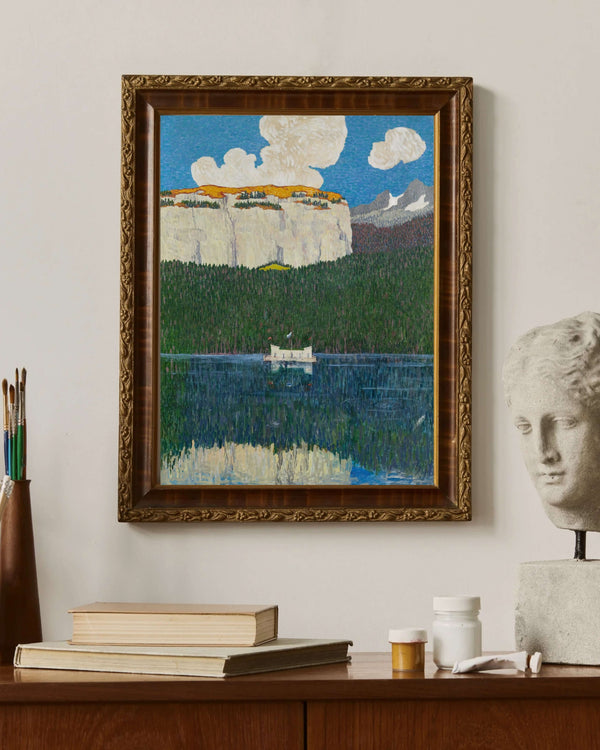 Giovanni Giacometti - Flims Panoraması Fine Art Baskı