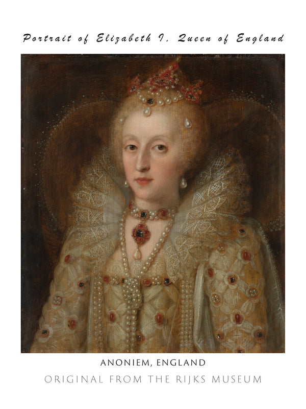 Anoniem, England-İngiltere Kraliçesi I. Elizabeth’in Portresi fineart baskı