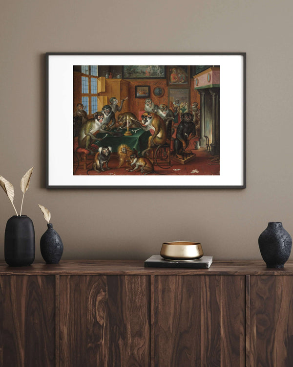 Abraham Teniers - Maymunların Tütün Kulübü
