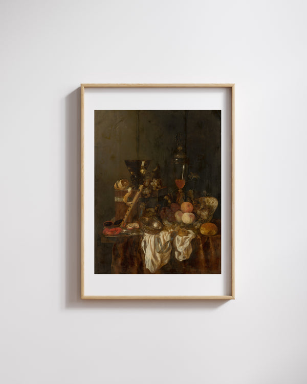 Abraham van Beijeren - Gururlu İhtişam Natürmortu fine art baskı