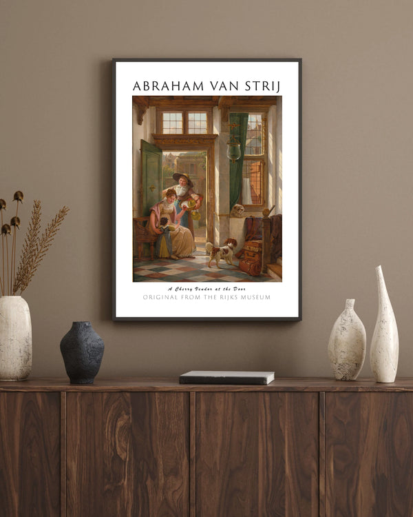 Abraham van Strij-Kapıdaki Kiraz Satıcısı çerçeve