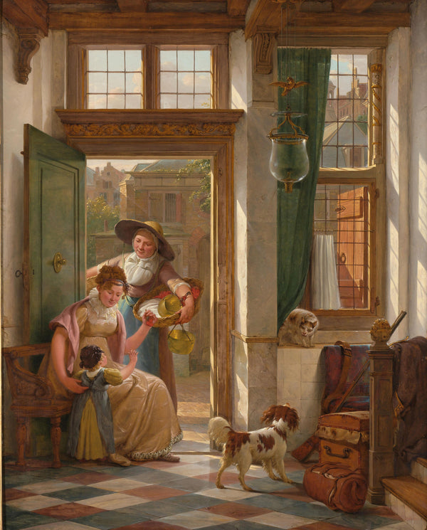 Abraham van Strij-Kapıdaki Kiraz Satıcısı tablo