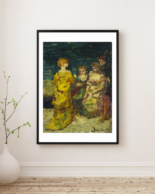Adolphe Monticelli - Figürlü Kompozisyon fine art baskı