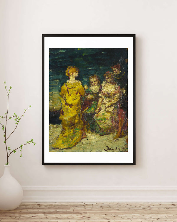Adolphe Monticelli - Figürlü Kompozisyon fine art baskı