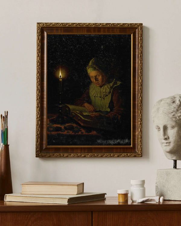 Adriaan Meulemans - The Old Woman Reading