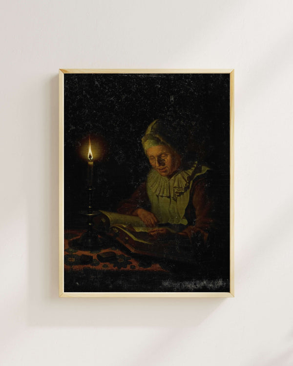 Adriaan Meulemans - The Old Woman Reading