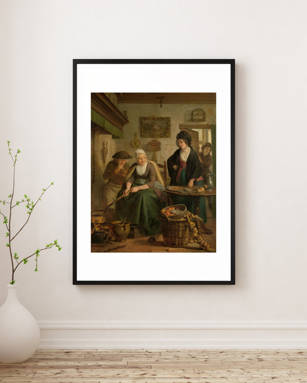 Adriaan de Lelie - Pankek Pişiren Kadın