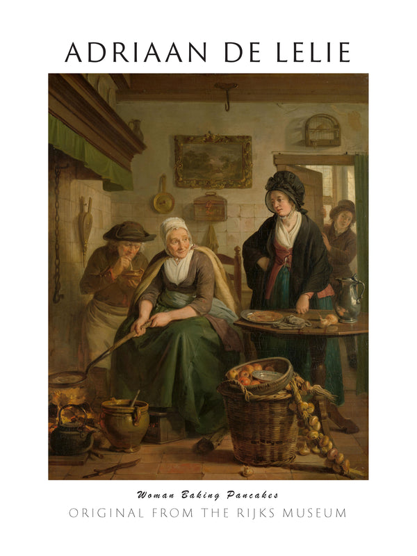 Adriaan de Lelie-Pankek Pişiren Kadın fineart baskı