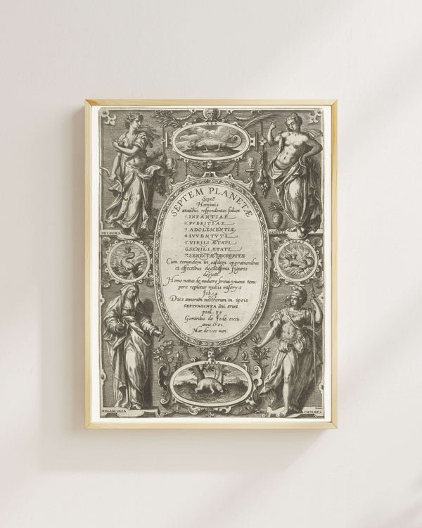 Adriaen Collaert - Yedi Gezegen ve Yedi Çağ Fine Art Baskı