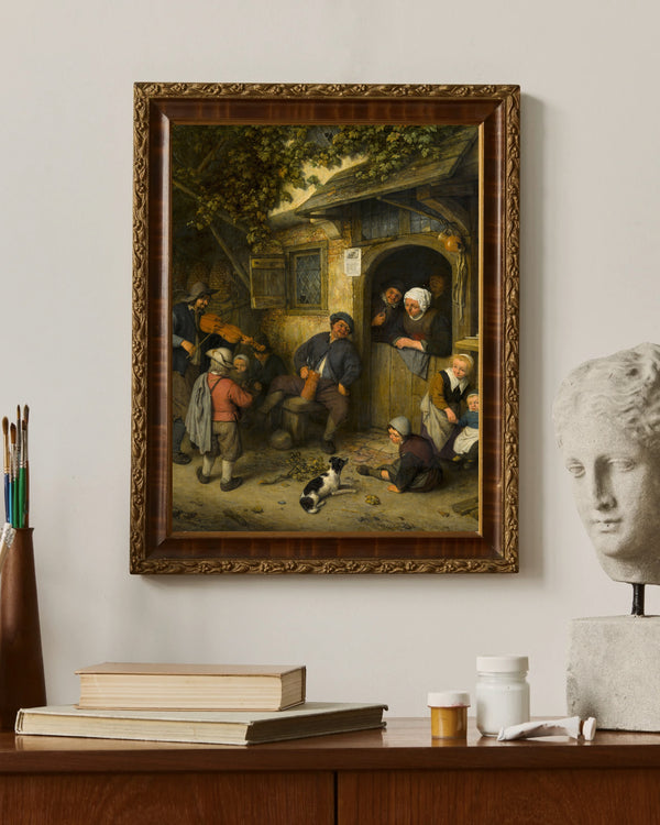 Adriaen van Ostade - Keman Çalan Adam çerçeve