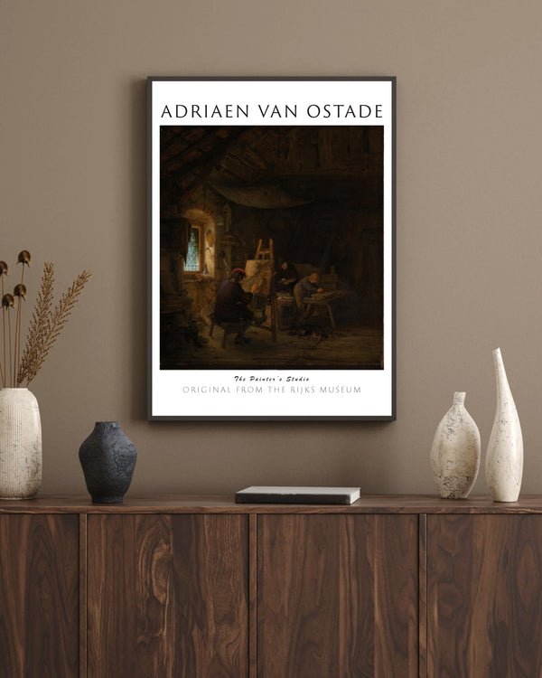 Adriaen van Ostade-Ressamın Atölyesi çerçeve