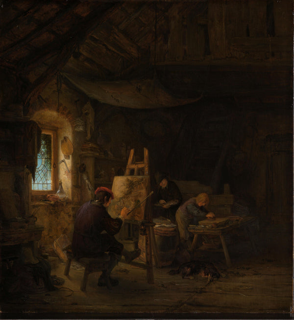 Adriaen van Ostade-Ressamın Atölyesi tablo