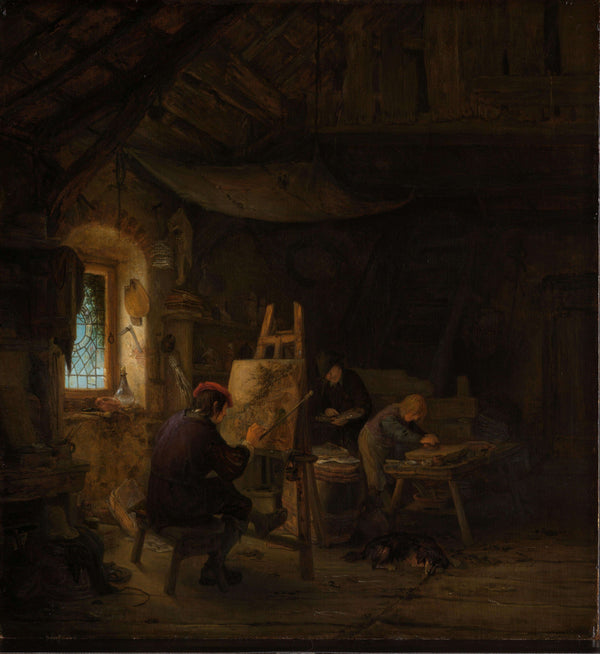 Adriaen van Ostade-Ressamın Atölyesi tablo