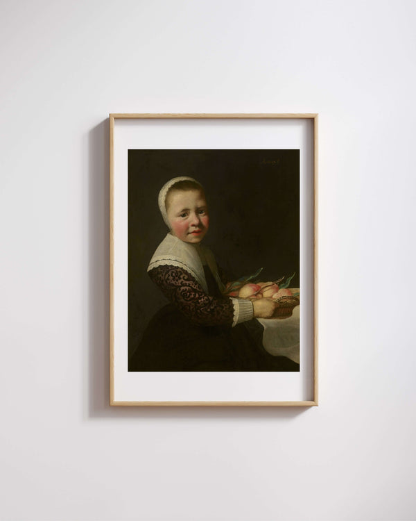 Aelbert Cuyp - Şeftalili Genç Kız Portresi