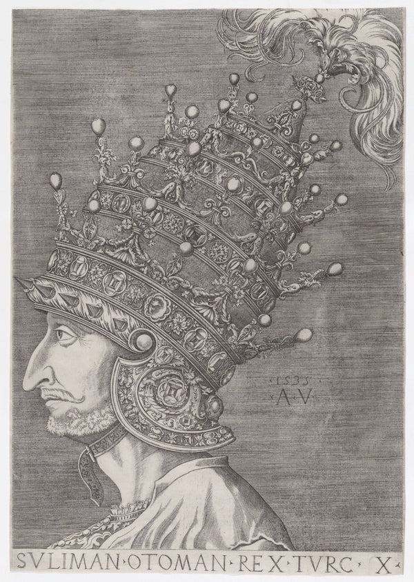 Agostino Veneziano - II. Süleyman Fine Art Baskı