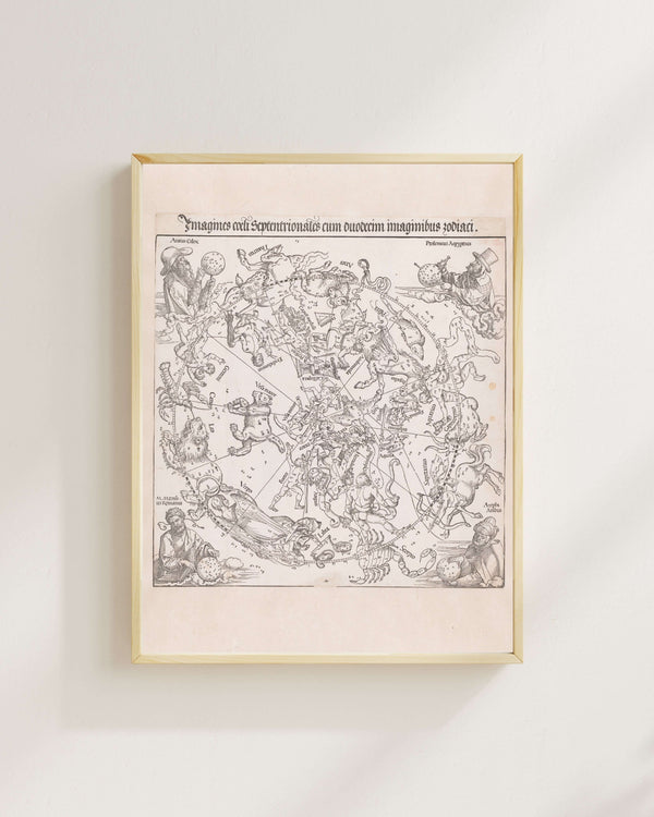 Albrecht Dürer - Kuzey Yarımküre Gökyüzü Haritası Fine Art Baskı