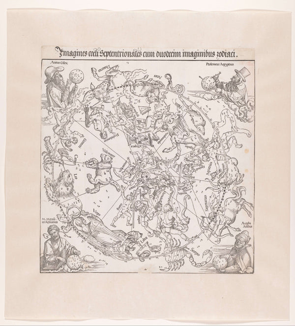 Albrecht Dürer - Kuzey Yarımküre Gökyüzü Haritası Tablo