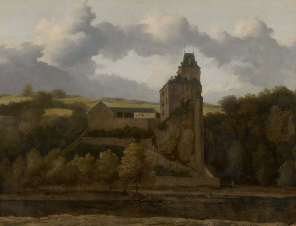 Allart van Everdingen - Montjardin Kalesi Görünümü fine art baskı