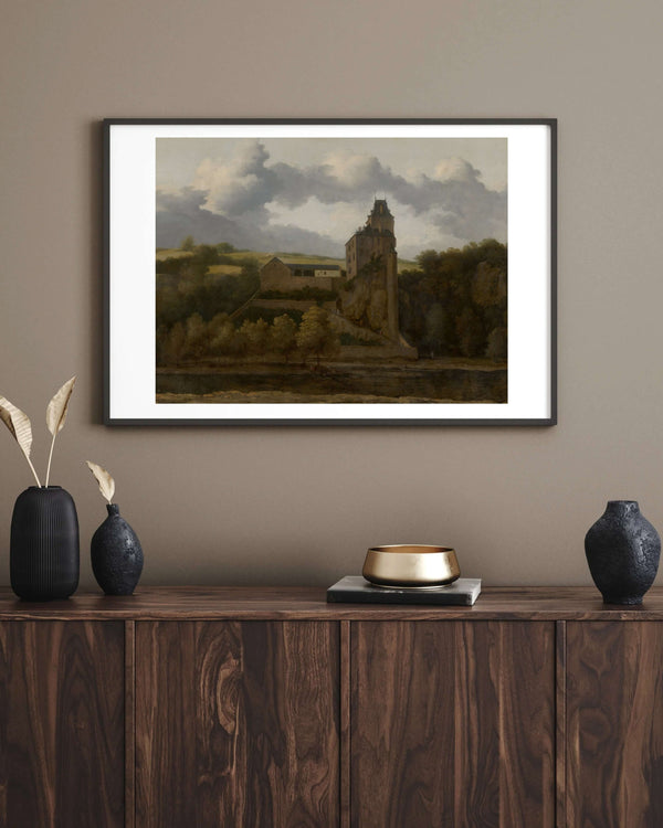 Allart van Everdingen - Montjardin Kalesi Görünümü fine art baskı