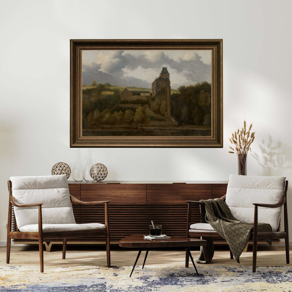 Allart van Everdingen - Montjardin Kalesi Görünümü fine art baskı