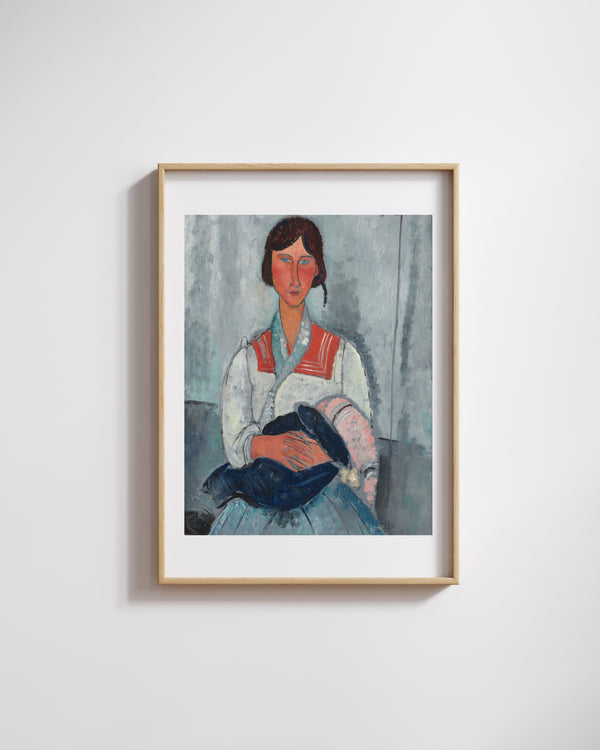 Amedeo Modigliani - Roman Kadın ve Bebeği Fine Art Baskı