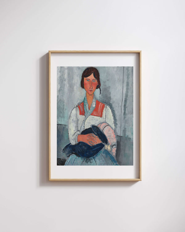 Amedeo Modigliani - Roman Kadın ve Bebeği Fine Art Baskı