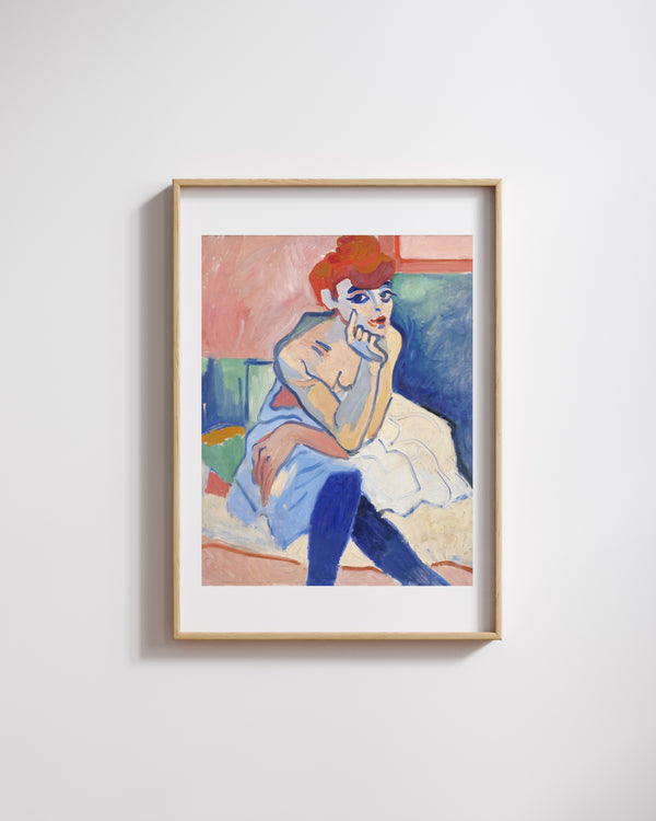 André Derain - Gömlekli Kadın fine art baskı