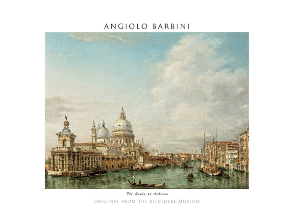 Angiolo Barbini-Venedik’te Büyük Kanal fineart baskı
