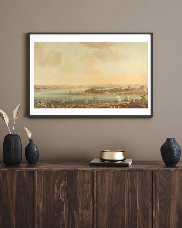Antoine van der Steen - İstanbul ve Sarayburnu Manzarası Fine Art Baskı