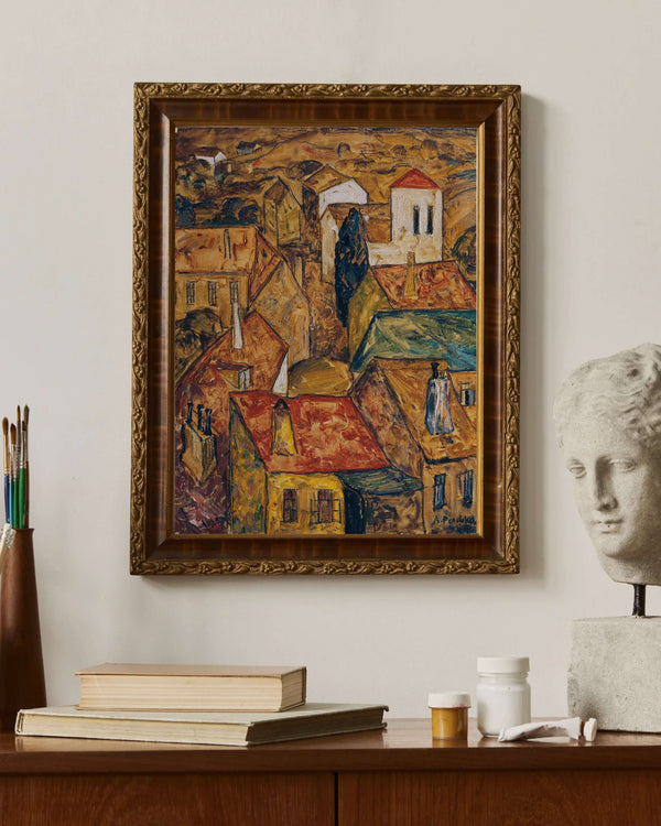 Anton Emanuel Peschka - Şehir Manzarası Fine Art Baskı