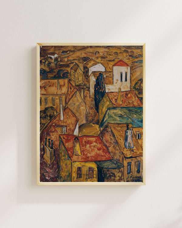 Anton Emanuel Peschka - Şehir Manzarası Fine Art Baskı