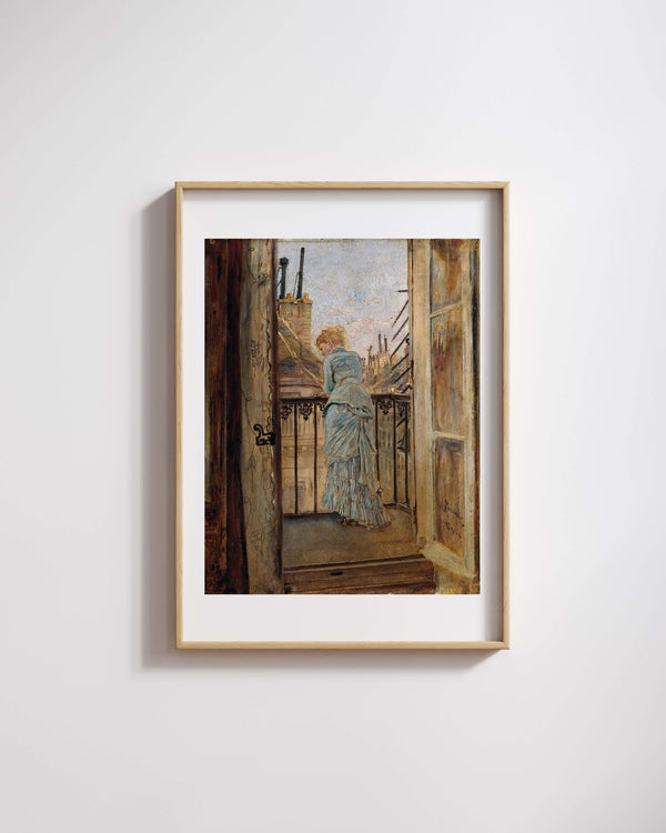 Anton Romako - Balkonda fine art baskı