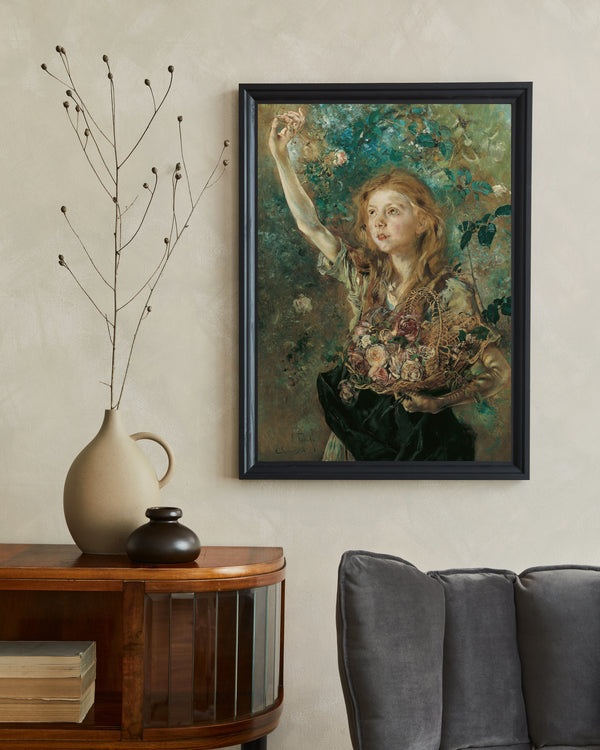 Anton Romako - Gül Toplayan Kadın