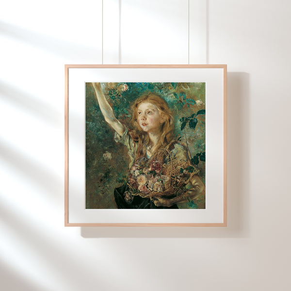 Anton Romako - Gül Toplayan Kadın