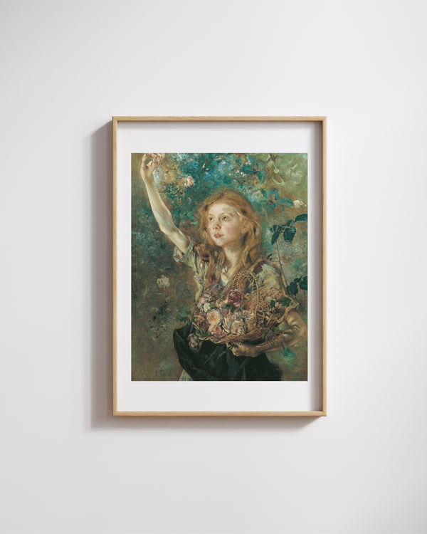 Anton Romako - Gül Toplayan Kadın