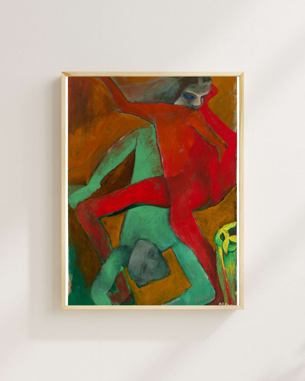 İç İçe Geçmiş Figürler Fine Art Baskı