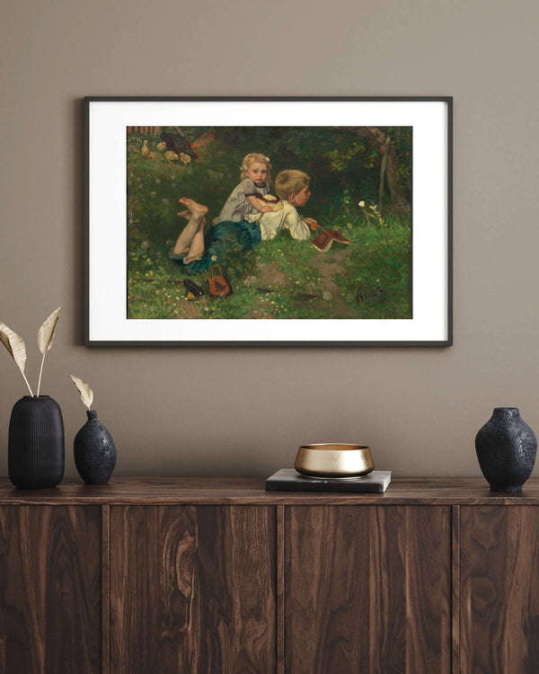 August Allebé - Kelebekler Fine Art Baskı