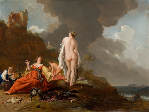 Bartholomeus Breenbergh-Nimfler ve Diana ile Manzara tablo
