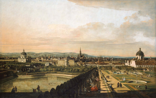 Bernardo Bellotto Canaletto - Viyana, Belvedere Sarayı’ndan Görünüm tablo