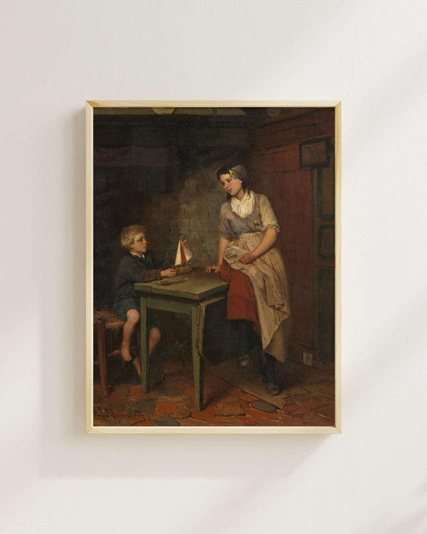 Bernardus Johannes Blommers - Balıkçının Çocukları Fine Art Baskı