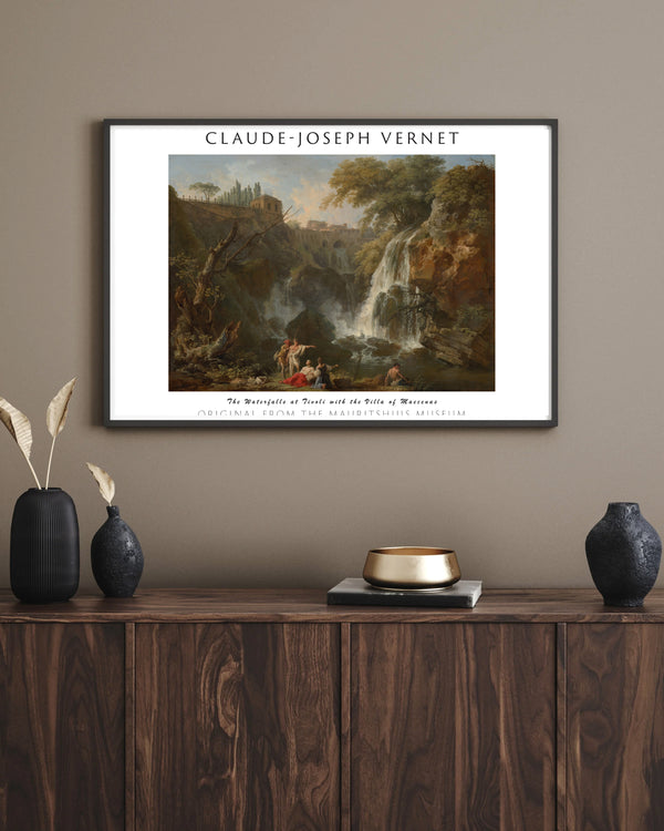 Claude-Joseph Vernet-Maecenas Villası’yla Tivoli Şelaleleri çerçeve