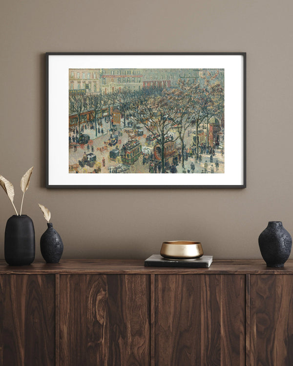 Camille Pissarro - Boulevard des Italiens - Sabah Güneşi Çerçeve