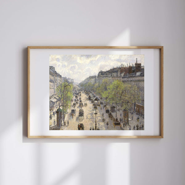 Camille Pissarro - Boulevard Montmartre İlkbahar fine art baskı