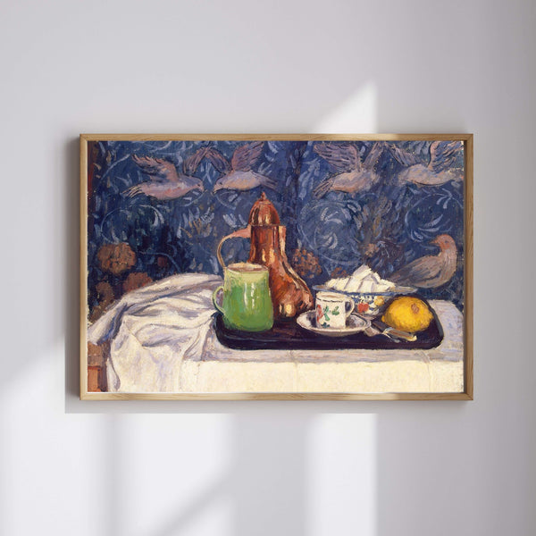 Camille Pissarro - Kahve Demliği ile Natürmort fine art baskı