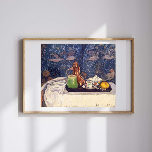 Camille Pissarro - Kahve Demliği ile Natürmort fine art baskı
