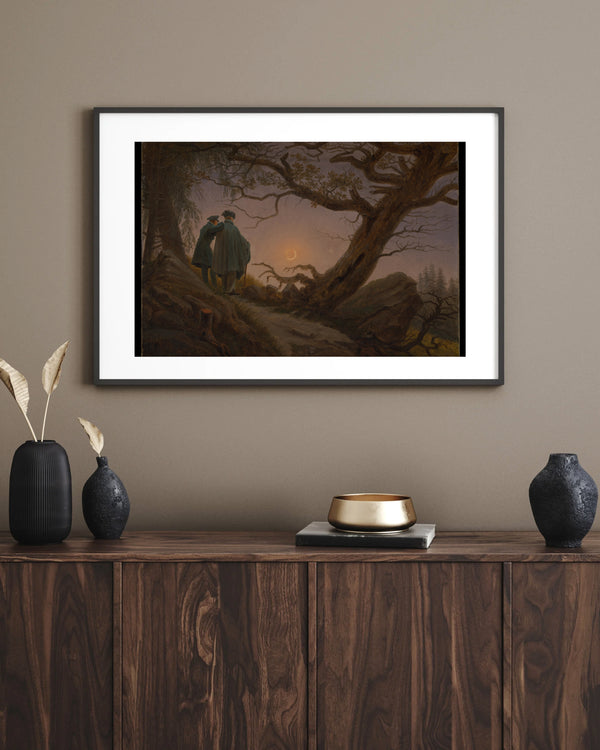 Caspar David Friedrich - Aya Bakan İki Adam Fine Art Baskı