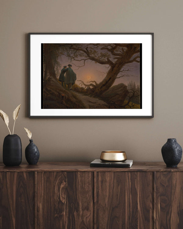 Caspar David Friedrich - Aya Bakan İki Adam Fine Art Baskı