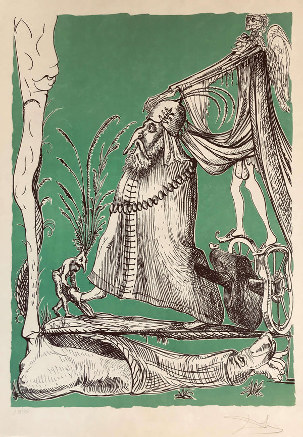 Salvador Dalí - Bacağa Saygı Töreni - Pantagruel fine art baskı